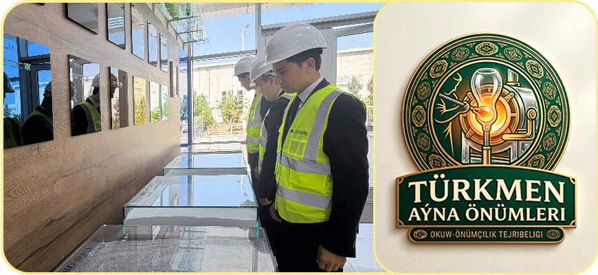 Ýol gurluşygy fakultetiniň talyplary “Türkmen aýna önümleri” kärhanasyna okuw-önümçilik tejribeliginde